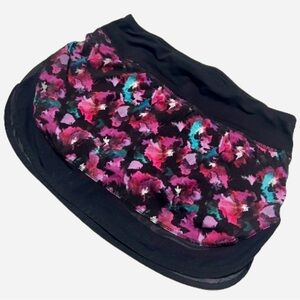 LULULEMON Skort Skirt Hotty Hot Midnight Bloom Floral Active Workout Sz 4